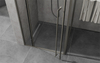 Matte Black Frameless Hinged Shower Door 900x2000mm For Apartment Fit Out