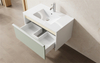 Sage Green Bathroom Vanity Floating Single Drawer Cabinet | Custom Size, Color & Material | Entop OEM/ODM Manufacturer
