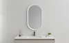 EML-1155 Minimalist Wall Mirror Oval Bathroom Mirror White Frame| Custom Size | Entop OEM/ODM Manufacturer