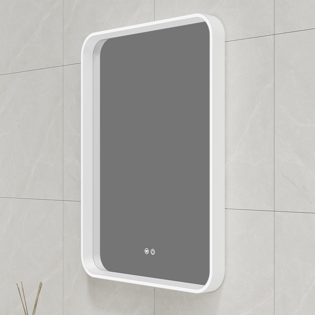EML-1156 Rectangular Smart Touch Control Rectangular LED Mirror White FrameLED Mirror White Frame| Custom Size | Entop OEM/ODM Manufacturer