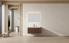 Walnut Fluted Bathroom Vanity with LED Mirror | Custom Size, Color & Material | Entop OEM/ODM Manufacturer