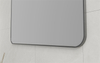 EM-3553 Horizontal Rectangular Mirror Grey Frame Bathroom Mirror | Custom Size | Entop OEM/ODM Manufacturer