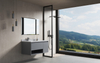Minimalist Grey Bathroom Vanity with Open Shelf | Custom Size, Color & Material | Entop OEM/ODM Manufacturer