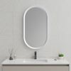 EML-1155 Minimalist Wall Mirror Oval Bathroom Mirror White Frame| Custom Size | Entop OEM/ODM Manufacturer