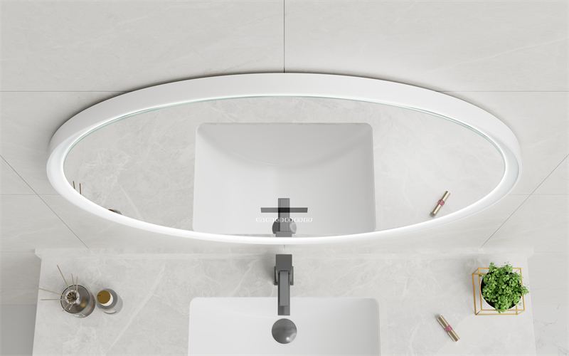 EML-1154 Smart Touch Control LED Mirror With time display and Bluetooth| Custom Size | Entop OEM/ODM Manufacturer