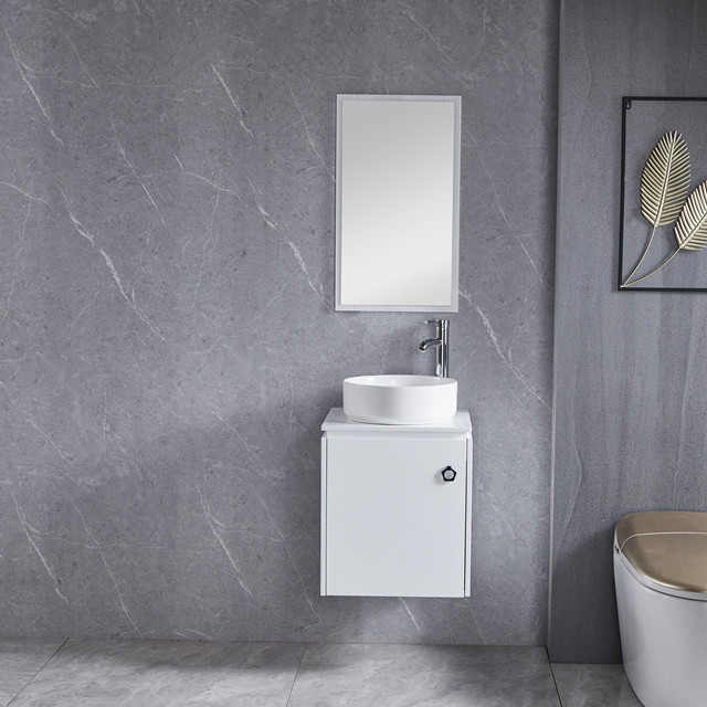 Antique Cheap PVC Floating Bathroom Vanity