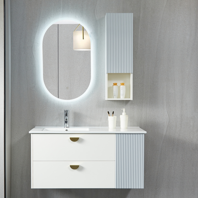 Customized Popular Wall Mounted Modern Bathroom Vanity