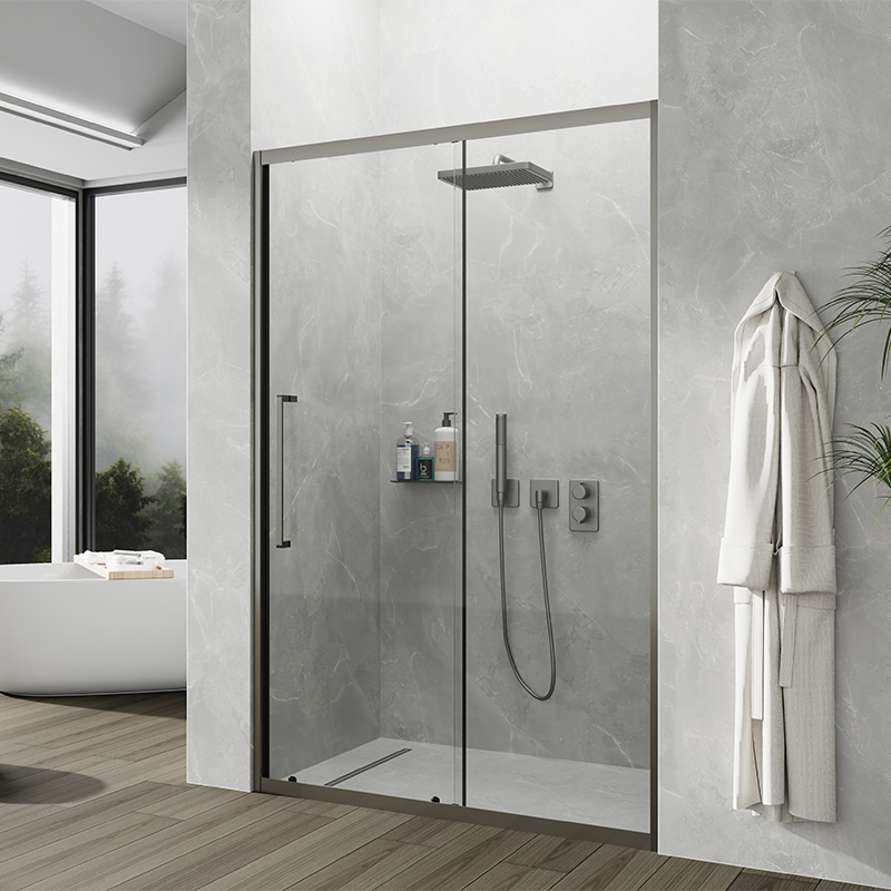 Bypass Sliding Shower Door 8mm Frosted Tempered Glass For Commercial Wholesale