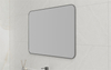 EM-3553 Horizontal Rectangular Mirror Grey Frame Bathroom Mirror | Custom Size | Entop OEM/ODM Manufacturer